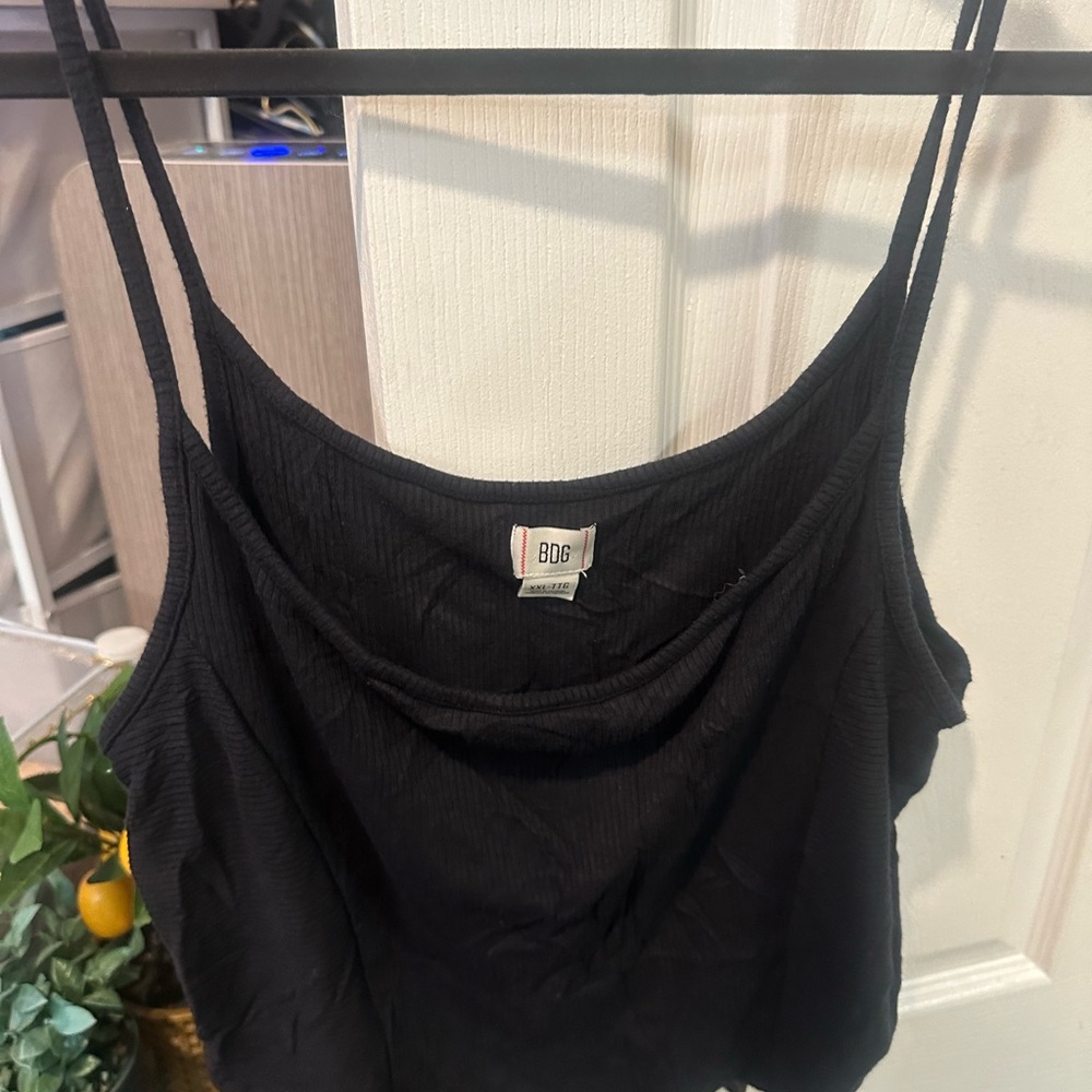BDG Black Camisole Crop Tank Top